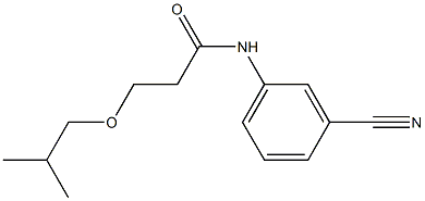 N-(3-cyanophenyl)-3-(2-methylpropoxy)propanamide,,结构式