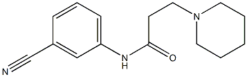 N-(3-cyanophenyl)-3-(piperidin-1-yl)propanamide 化学構造式