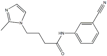 N-(3-cyanophenyl)-4-(2-methyl-1H-imidazol-1-yl)butanamide,,结构式