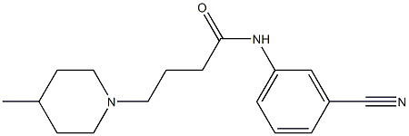 N-(3-cyanophenyl)-4-(4-methylpiperidin-1-yl)butanamide Structure
