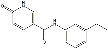 N-(3-ethylphenyl)-6-oxo-1,6-dihydropyridine-3-carboxamide 化学構造式