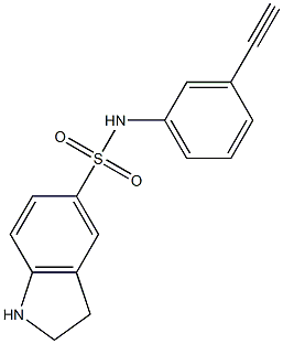 N-(3-ethynylphenyl)-2,3-dihydro-1H-indole-5-sulfonamide 结构式