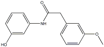 N-(3-hydroxyphenyl)-2-(3-methoxyphenyl)acetamide 结构式