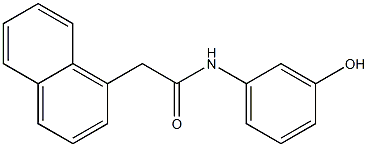 N-(3-hydroxyphenyl)-2-(naphthalen-1-yl)acetamide,,结构式