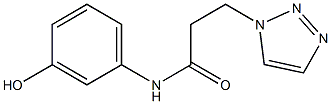 N-(3-hydroxyphenyl)-3-(1H-1,2,3-triazol-1-yl)propanamide Structure