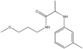 N-(3-methoxypropyl)-2-[(3-methylphenyl)amino]propanamide,,结构式