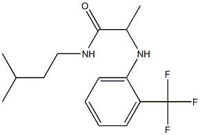 N-(3-methylbutyl)-2-{[2-(trifluoromethyl)phenyl]amino}propanamide Structure