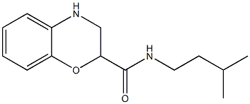 N-(3-methylbutyl)-3,4-dihydro-2H-1,4-benzoxazine-2-carboxamide 化学構造式