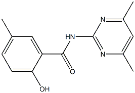 N-(4,6-dimethylpyrimidin-2-yl)-2-hydroxy-5-methylbenzamide Structure