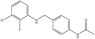 N-(4-{[(3-chloro-2-fluorophenyl)amino]methyl}phenyl)acetamide Struktur