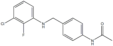 N-(4-{[(3-chloro-2-fluorophenyl)amino]methyl}phenyl)acetamide 化学構造式