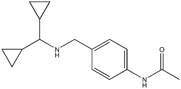 N-(4-{[(dicyclopropylmethyl)amino]methyl}phenyl)acetamide 结构式