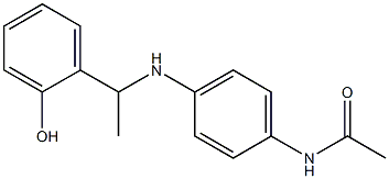 N-(4-{[1-(2-hydroxyphenyl)ethyl]amino}phenyl)acetamide Struktur