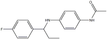N-(4-{[1-(4-fluorophenyl)propyl]amino}phenyl)acetamide,,结构式