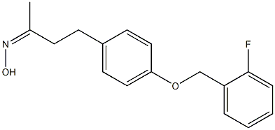 N-(4-{4-[(2-fluorophenyl)methoxy]phenyl}butan-2-ylidene)hydroxylamine,,结构式