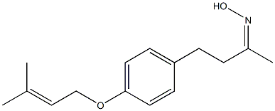 N-(4-{4-[(3-methylbut-2-en-1-yl)oxy]phenyl}butan-2-ylidene)hydroxylamine 结构式