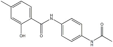 N-(4-acetamidophenyl)-2-hydroxy-4-methylbenzamide,,结构式
