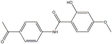 N-(4-acetylphenyl)-2-hydroxy-4-methoxybenzamide Struktur