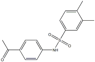 N-(4-acetylphenyl)-3,4-dimethylbenzene-1-sulfonamide 结构式