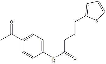 N-(4-acetylphenyl)-4-thien-2-ylbutanamide Struktur