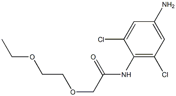 N-(4-amino-2,6-dichlorophenyl)-2-(2-ethoxyethoxy)acetamide Struktur