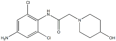 N-(4-amino-2,6-dichlorophenyl)-2-(4-hydroxypiperidin-1-yl)acetamide 化学構造式
