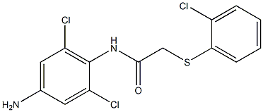 N-(4-amino-2,6-dichlorophenyl)-2-[(2-chlorophenyl)sulfanyl]acetamide Struktur