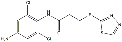 N-(4-amino-2,6-dichlorophenyl)-3-(1,3,4-thiadiazol-2-ylsulfanyl)propanamide Structure