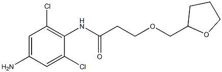 N-(4-amino-2,6-dichlorophenyl)-3-(oxolan-2-ylmethoxy)propanamide 化学構造式