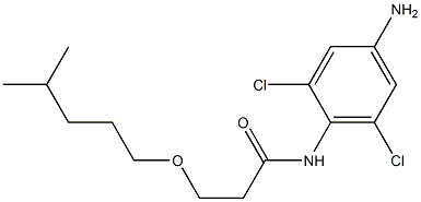 N-(4-amino-2,6-dichlorophenyl)-3-[(4-methylpentyl)oxy]propanamide,,结构式