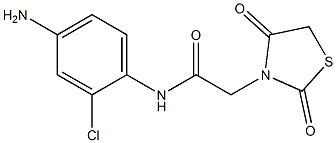 N-(4-amino-2-chlorophenyl)-2-(2,4-dioxo-1,3-thiazolidin-3-yl)acetamide Struktur