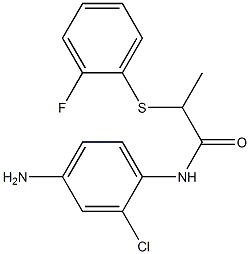 N-(4-amino-2-chlorophenyl)-2-[(2-fluorophenyl)sulfanyl]propanamide Struktur