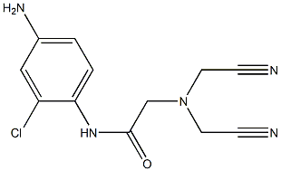 N-(4-amino-2-chlorophenyl)-2-[bis(cyanomethyl)amino]acetamide,,结构式