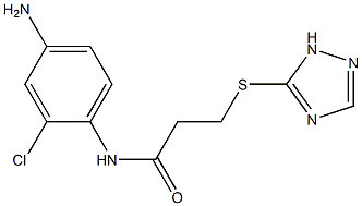 N-(4-amino-2-chlorophenyl)-3-(1H-1,2,4-triazol-5-ylsulfanyl)propanamide 结构式