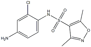 N-(4-amino-2-chlorophenyl)-3,5-dimethyl-1,2-oxazole-4-sulfonamide 化学構造式