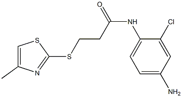 N-(4-amino-2-chlorophenyl)-3-[(4-methyl-1,3-thiazol-2-yl)sulfanyl]propanamide Struktur