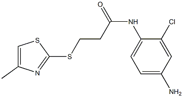 N-(4-amino-2-chlorophenyl)-3-[(4-methyl-1,3-thiazol-2-yl)sulfanyl]propanamide Structure