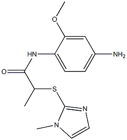 N-(4-amino-2-methoxyphenyl)-2-[(1-methyl-1H-imidazol-2-yl)sulfanyl]propanamide Structure
