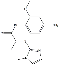 N-(4-amino-2-methoxyphenyl)-2-[(1-methyl-1H-imidazol-2-yl)sulfanyl]propanamide,,结构式