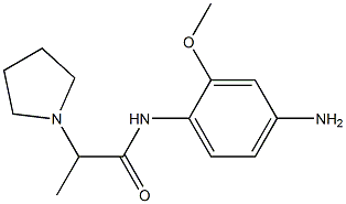 N-(4-amino-2-methoxyphenyl)-2-pyrrolidin-1-ylpropanamide 结构式