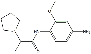 N-(4-amino-2-methoxyphenyl)-2-pyrrolidin-1-ylpropanamide Struktur