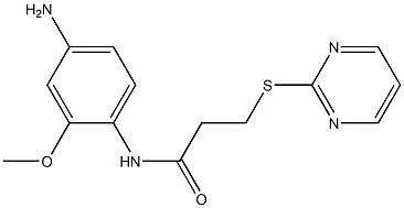 N-(4-amino-2-methoxyphenyl)-3-(pyrimidin-2-ylsulfanyl)propanamide,,结构式