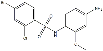 N-(4-amino-2-methoxyphenyl)-4-bromo-2-chlorobenzene-1-sulfonamide Struktur