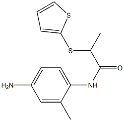 N-(4-amino-2-methylphenyl)-2-(thiophen-2-ylsulfanyl)propanamide Struktur