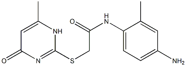 N-(4-amino-2-methylphenyl)-2-[(6-methyl-4-oxo-1,4-dihydropyrimidin-2-yl)sulfanyl]acetamide,,结构式