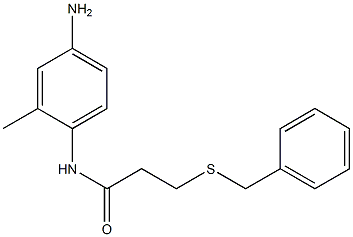 N-(4-amino-2-methylphenyl)-3-(benzylsulfanyl)propanamide Structure