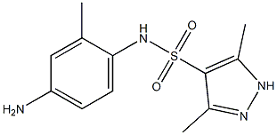 N-(4-amino-2-methylphenyl)-3,5-dimethyl-1H-pyrazole-4-sulfonamide Struktur