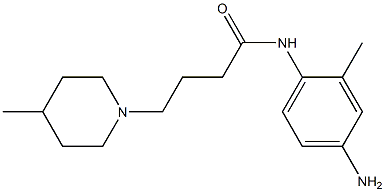 N-(4-amino-2-methylphenyl)-4-(4-methylpiperidin-1-yl)butanamide 结构式