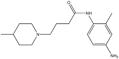 N-(4-amino-2-methylphenyl)-4-(4-methylpiperidin-1-yl)butanamide 化学構造式