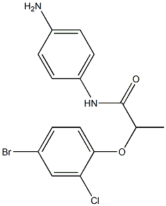 N-(4-aminophenyl)-2-(4-bromo-2-chlorophenoxy)propanamide Structure